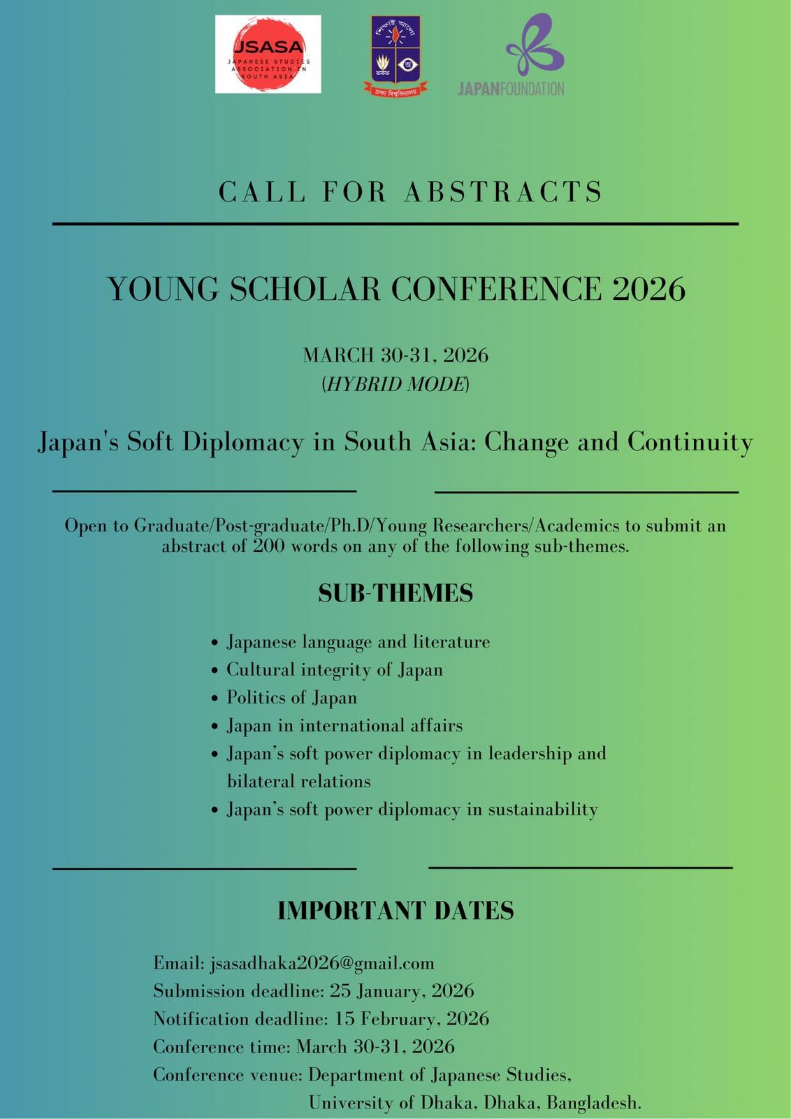 JSASA Conference 2025-26 is coming!